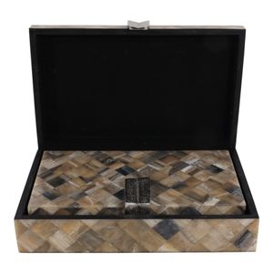 ROSESTONE SET OF 2 BROWN BOXES 3 (IN) 6