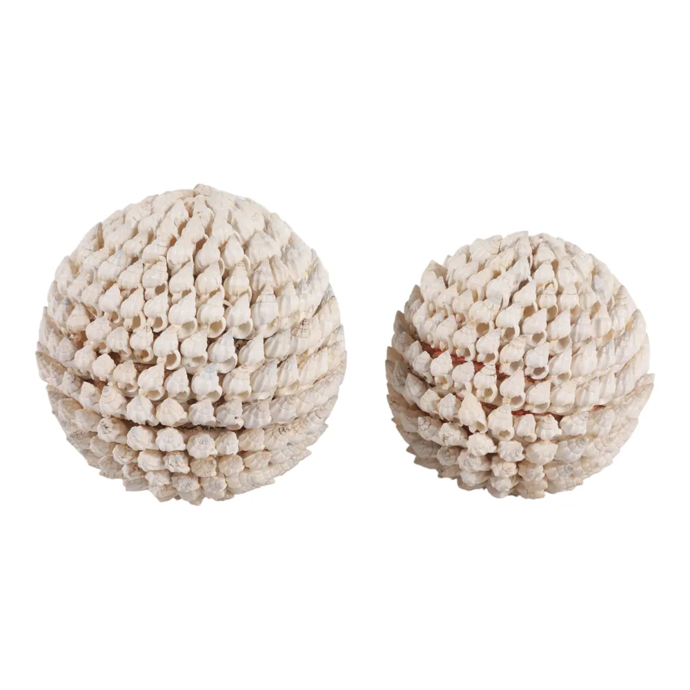 BREERIDGE SET OF 2 IVORY ORBS 5 (IN)