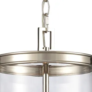 Mendoza 10.25″ Wide 3-Light Pendant - Polished Nickel 3