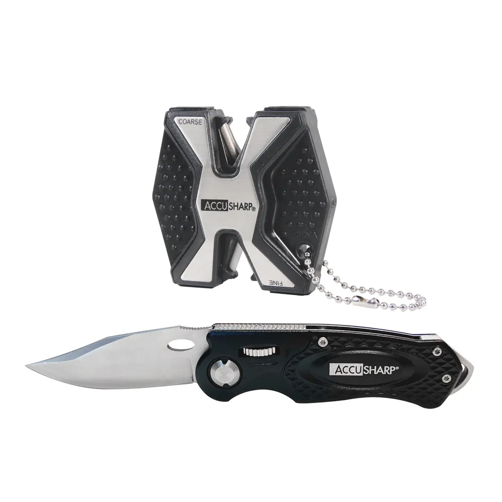 AccuSharp Diamond Pro Two Step - Black Sport Knife Combo