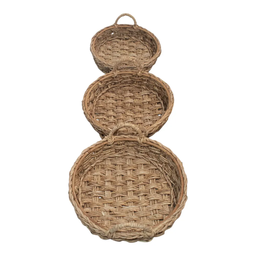 THEADALE SET OF 3 BROWN TRAY 8 (IN)
