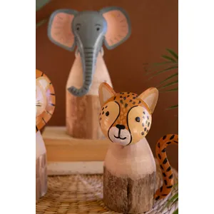 Set of 3 Recycled Wood and Iron Safari Animals 2