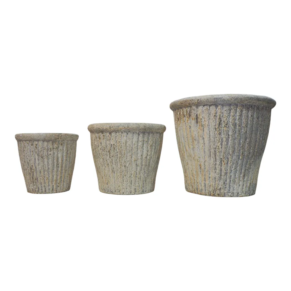 DREW SET OF 3 TAN PLANTER 13 (IN)