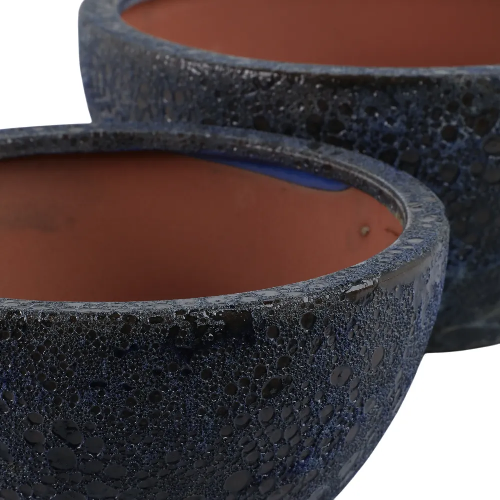 BYRONHAM SET OF 2 BLUE PLANTER 6 (IN)