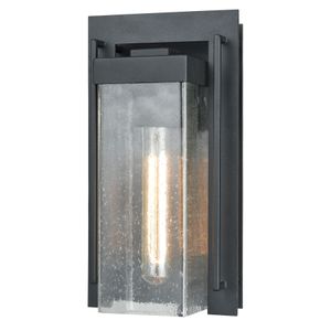 Overton 12'' High 1-Light Outdoor Sconce - Matte Black 1