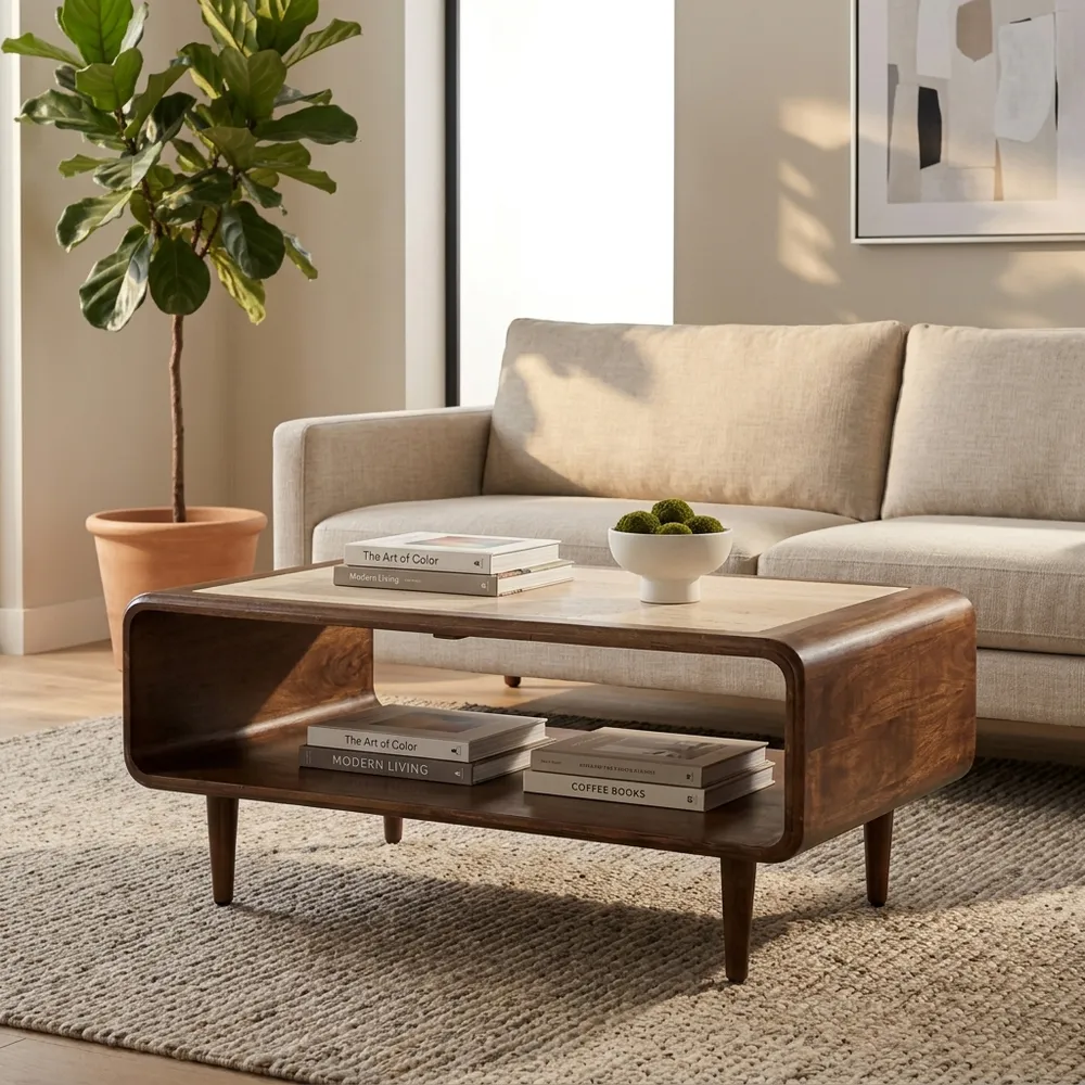 DANFORTHMORE BROWN COFFEE TABLE 16 (IN)