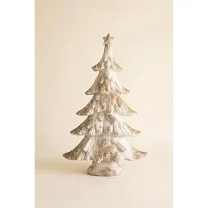Antique White Faux Concrete Christmas Tree 4