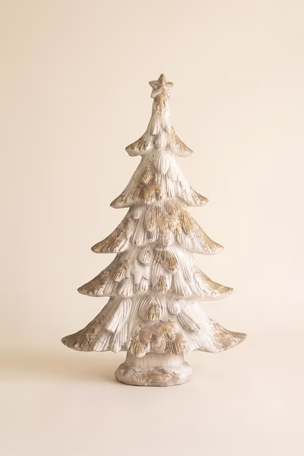 Antique White Faux Concrete Christmas Tree