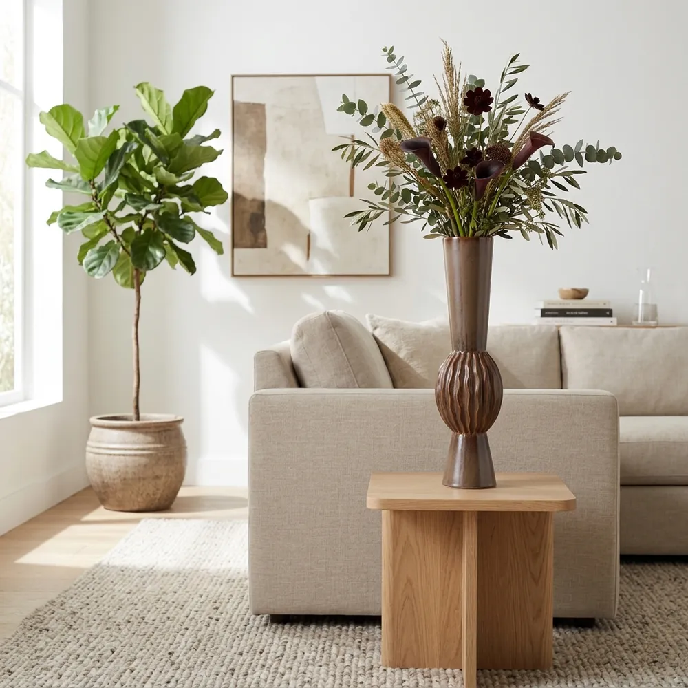 EATONCROSS BROWN VASE 26 (IN)
