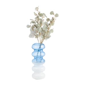 HARLOWFIELD BLUE GLASS VASE 17 (IN) 4