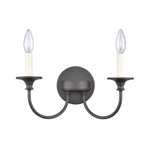 Cecil 14'' Wide 2-Light Vanity Light - Matte Black 2