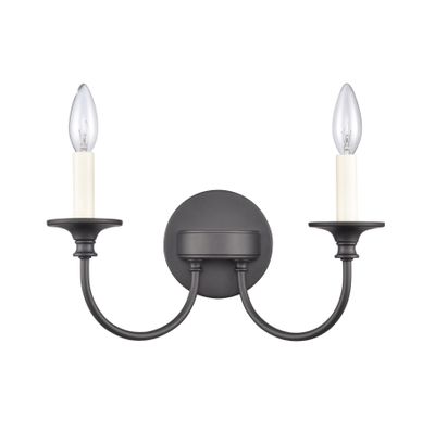 Cecil 14″ Wide 2-Light Vanity Light - Matte Black