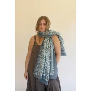 Set of 4 Mudblock-Printed Scarves 9