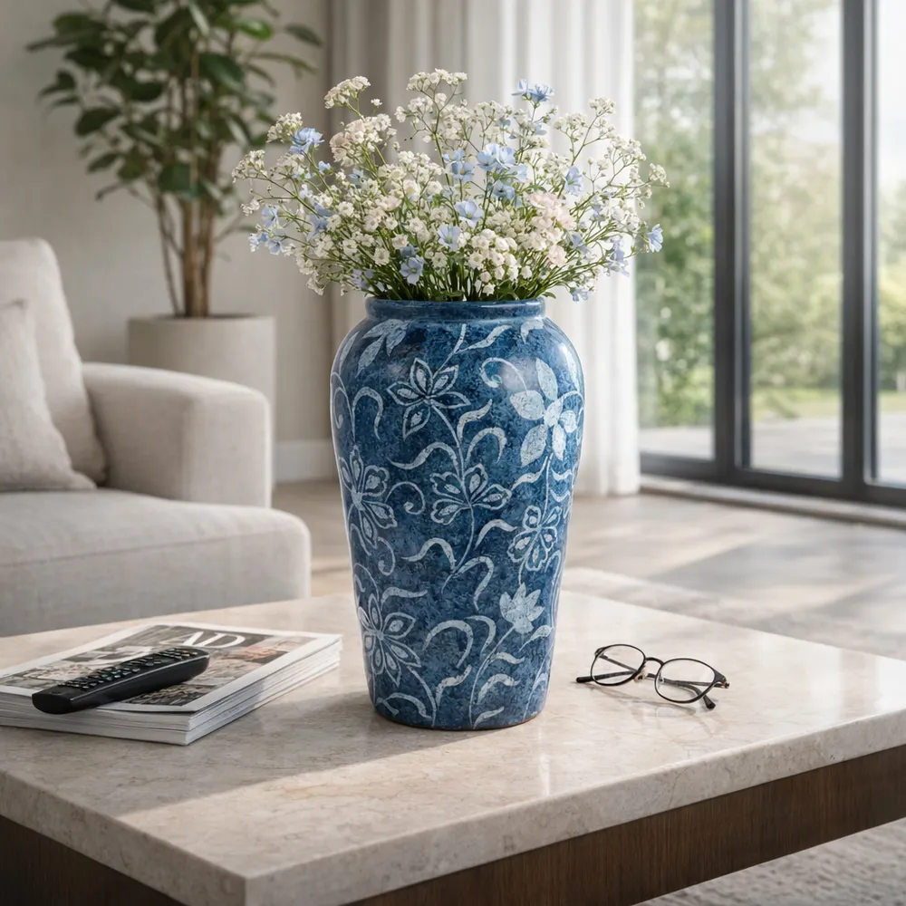NOLANFORD BLUE VASE 17 (IN)