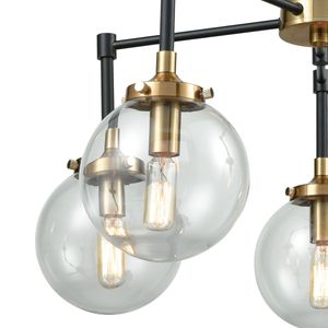 Boudreaux 23'' Wide 5-Light Chandelier - Matte Black with Antique Gold 2