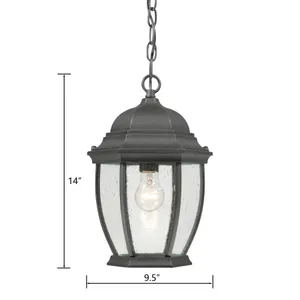 Covington 9.5'' Wide 1-Light Outdoor Pendant - Black 2