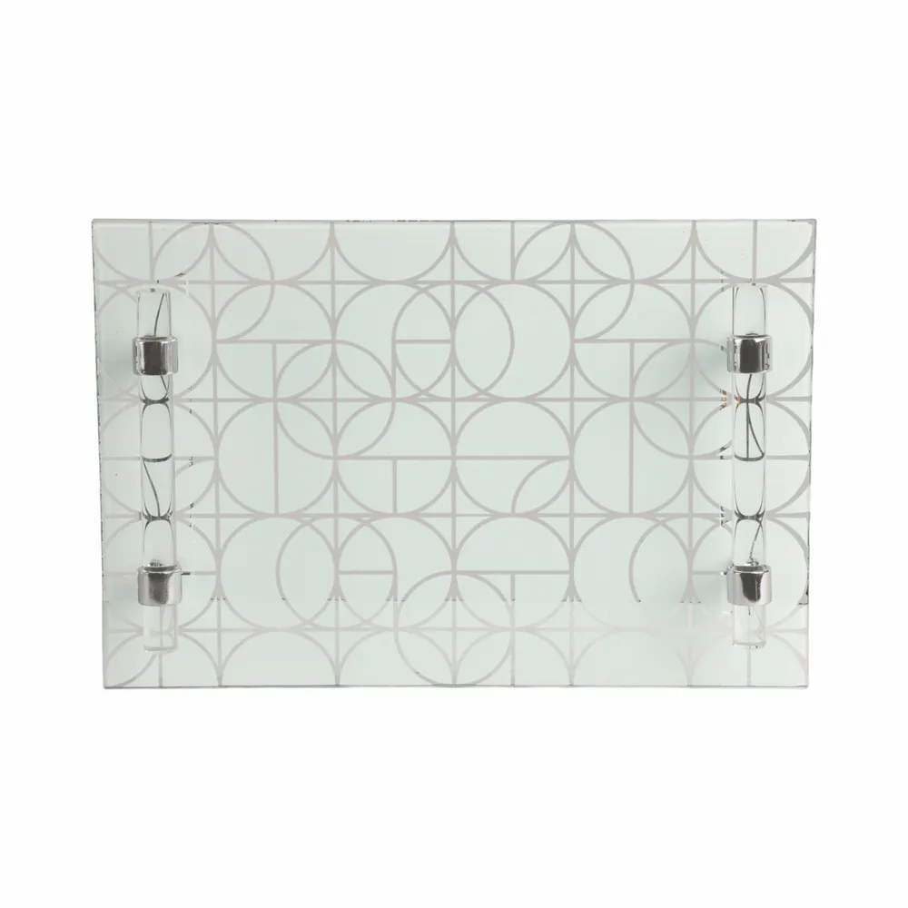 LARKLAND SET OF 2 SILVER TRAY 2 (IN)