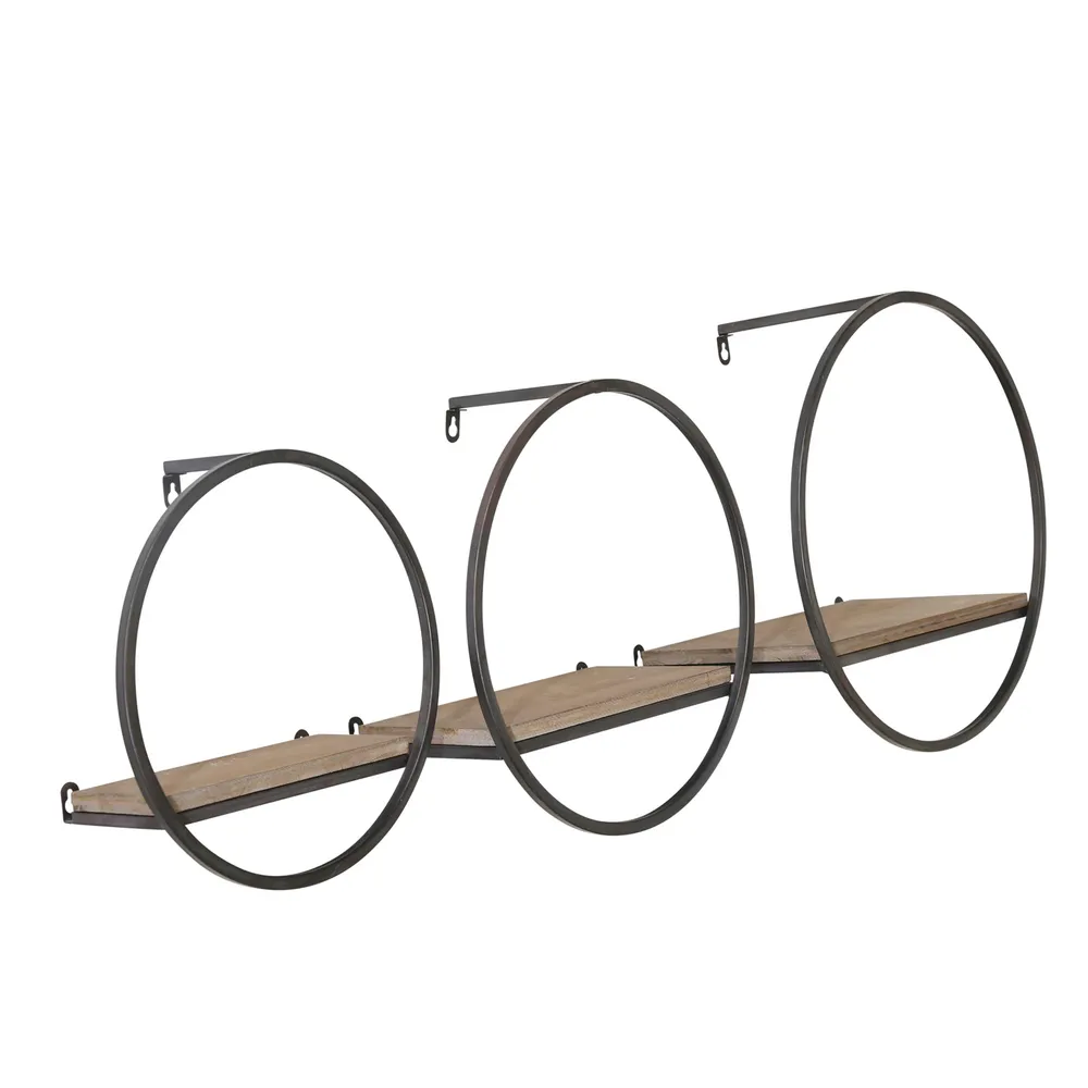 GAIGESTONE SET OF 3 BROWN WALL SHELF 8 (IN)