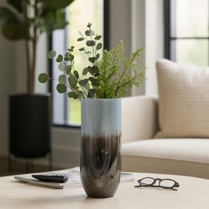 HARTONPARK BLUE GLASS VASE 14 (IN) 10