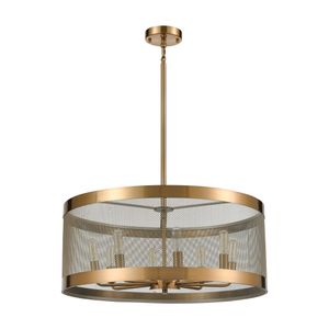 Line in the Sand 24'' Wide 8-Light Chandelier - Satin Brass 2