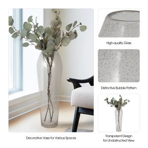 JANEPARK CLEAR GLASS VASE 22 (IN) 11