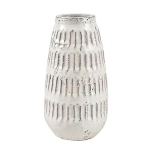Muriel Vase - Large Aged White Glazed 1