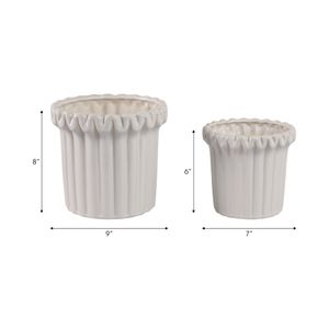 WALTONSTONE SET OF 2 IVORY PLANTER 8 (IN) 8