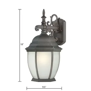 Covington 18'' High 1-Light Outdoor Wall Lantern - Painted Bronze 2