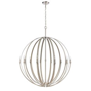 Rotunde 38'' Wide 10-Light Chandelier - Beechwood 2