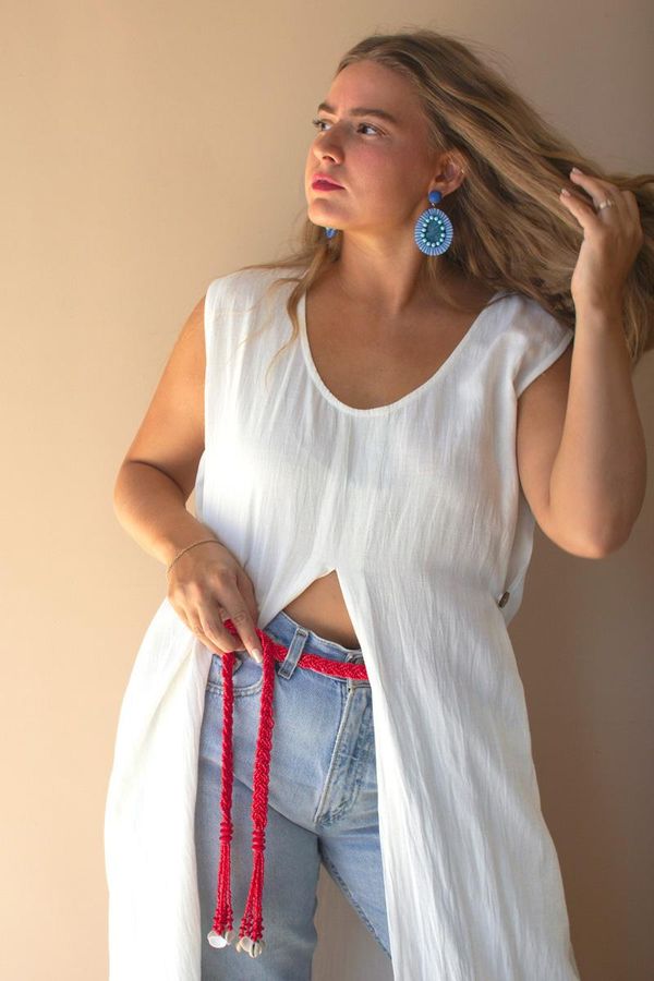 Seeded-Bead Belt / Saffron