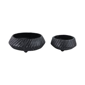 GILBERTRUN SET OF 2 BLACK BOWLS 6 (IN) 1