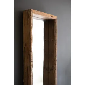 Recycled Wood Shadow Box Framed Mirror 2