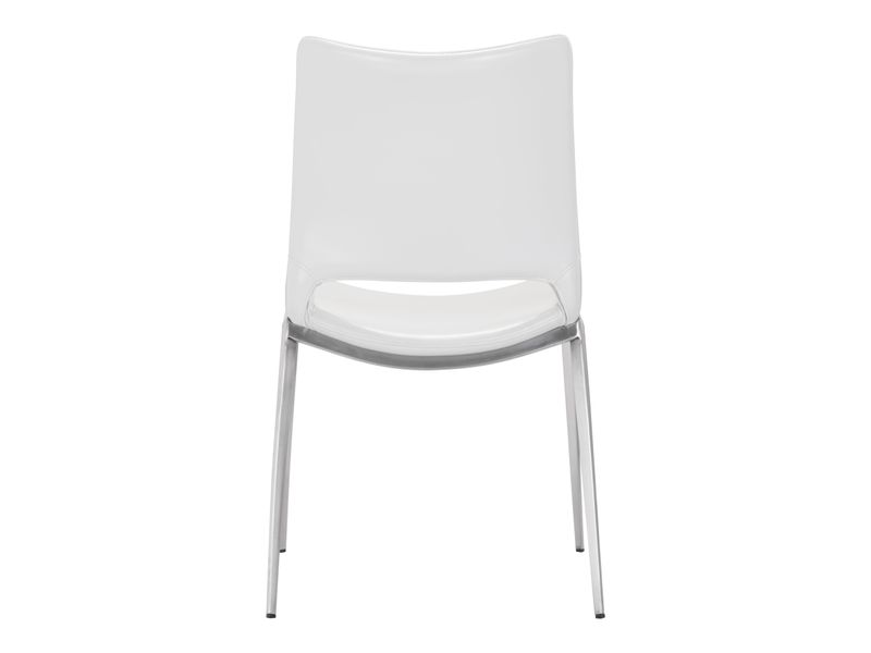 Ace Dining Chair White & Silver 5