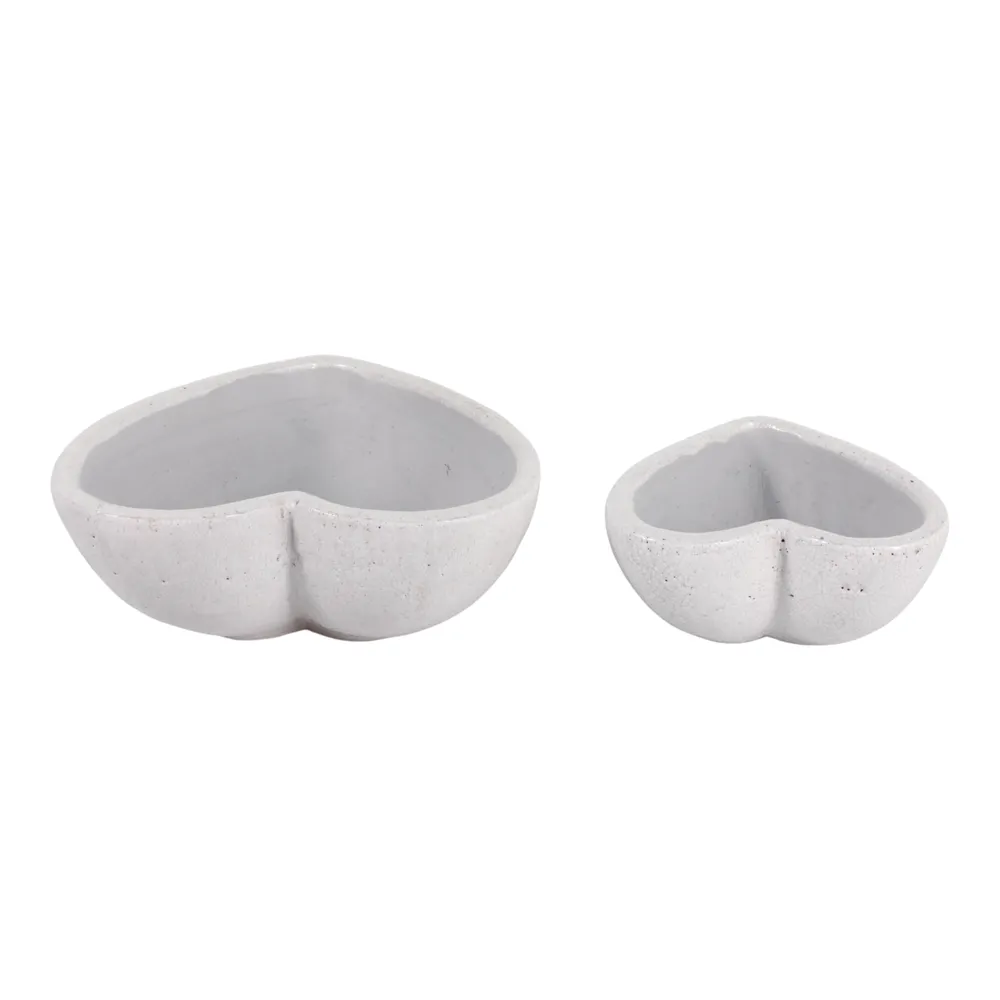 DEVONCLIFF SET OF 2 WHITE PLANTER 4 (IN)
