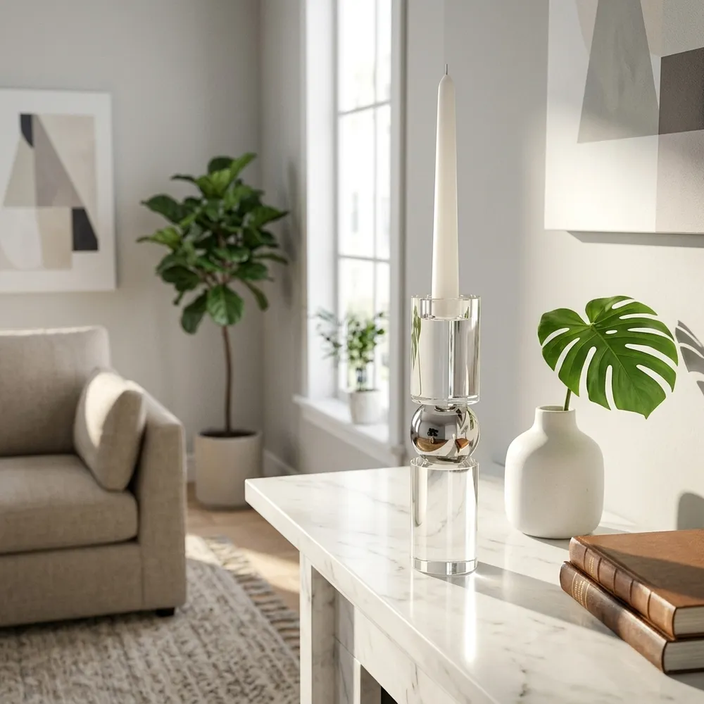 VERAFORD CLEAR CANDLESTICK 11 (IN)