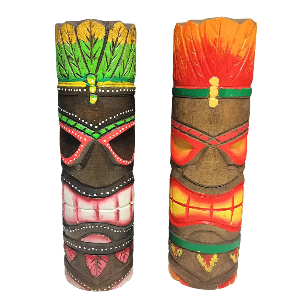 12" STANDING TIKI STATUE 2-ASST