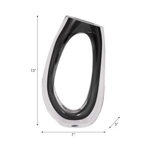 ELWYNMILL BLACK GLASS VASE 13 (IN) 10