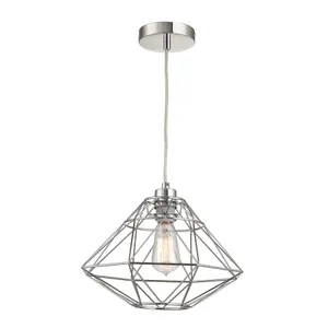 Paradigm 13″ Wide 1-Light Pendant - Chrome 1