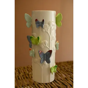Ceramic Vase with Colorful Butterflies 4