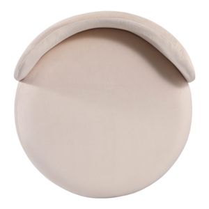 BAYARDMILL WHITE OTTOMAN 22 (IN) 8