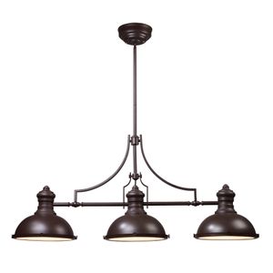 Chadwick 47'' Wide 3-Light Linear Chandelier - Oiled Bronze 1