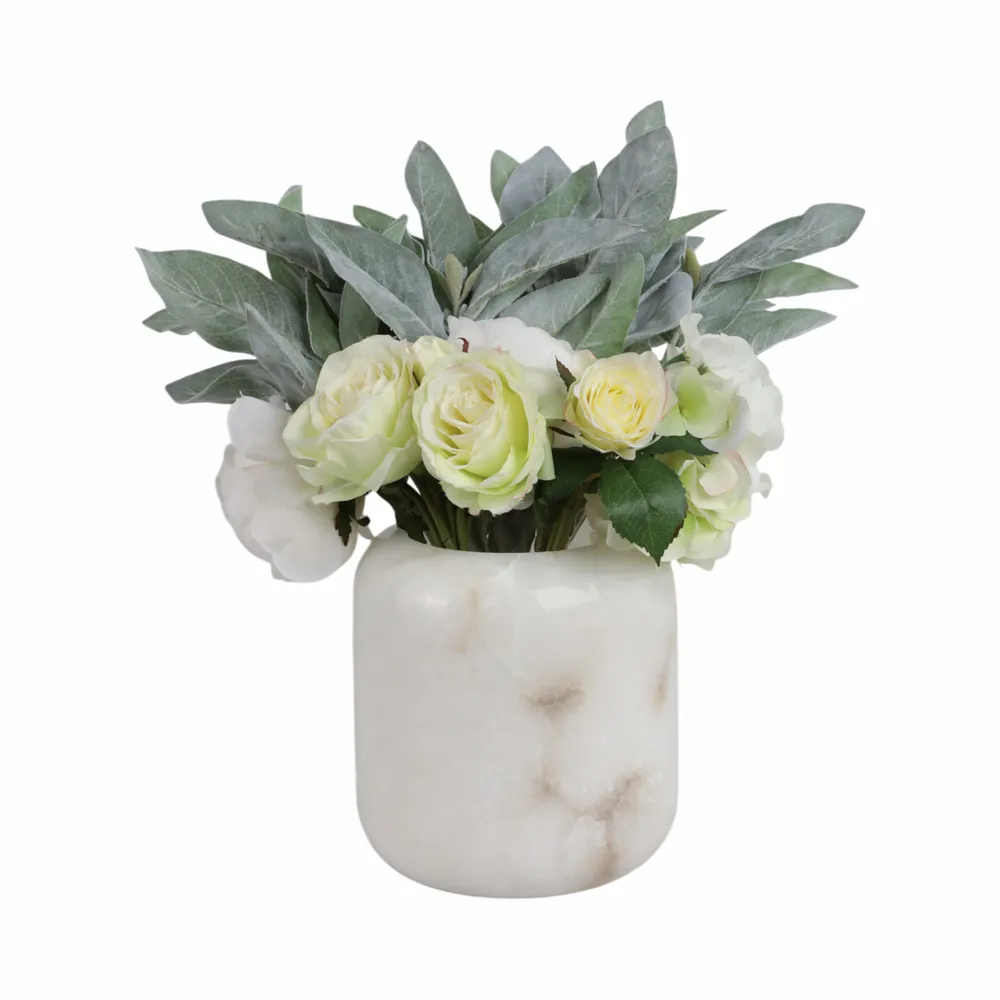 ALCOTTWELL WHITE VASE 8 (IN)