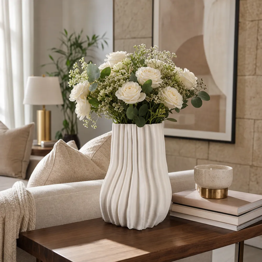 FIONAGROVE IVORY VASE 12 (IN)