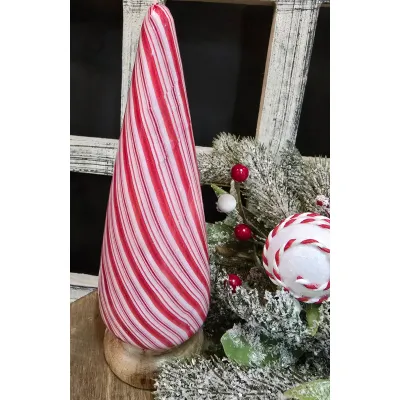 Small Candy Striped Cone Tree 7x2.5x2.5in