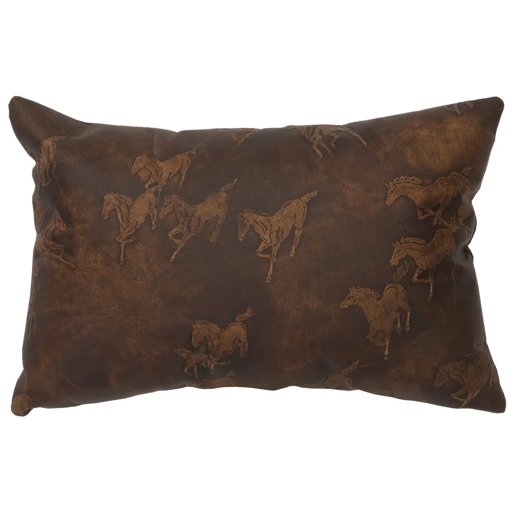 Settler Leather Pillow - Fabric Back