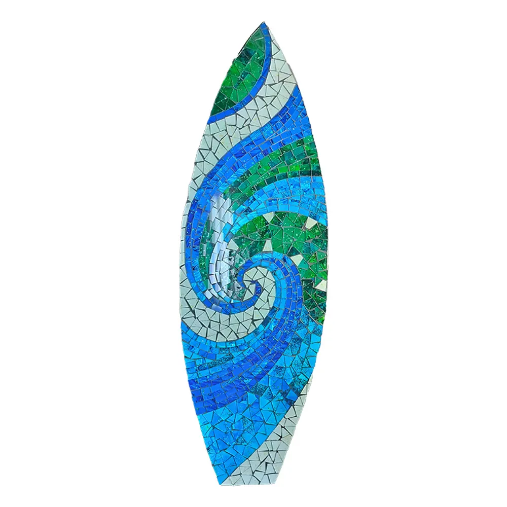 35" OCEAN WAVES MOSAIC SURFBOARD PLAQUE