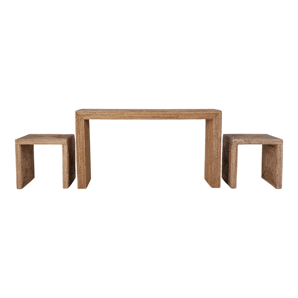 WARRENWORTH SET OF 3 TAN CONSOLES 55 (IN)