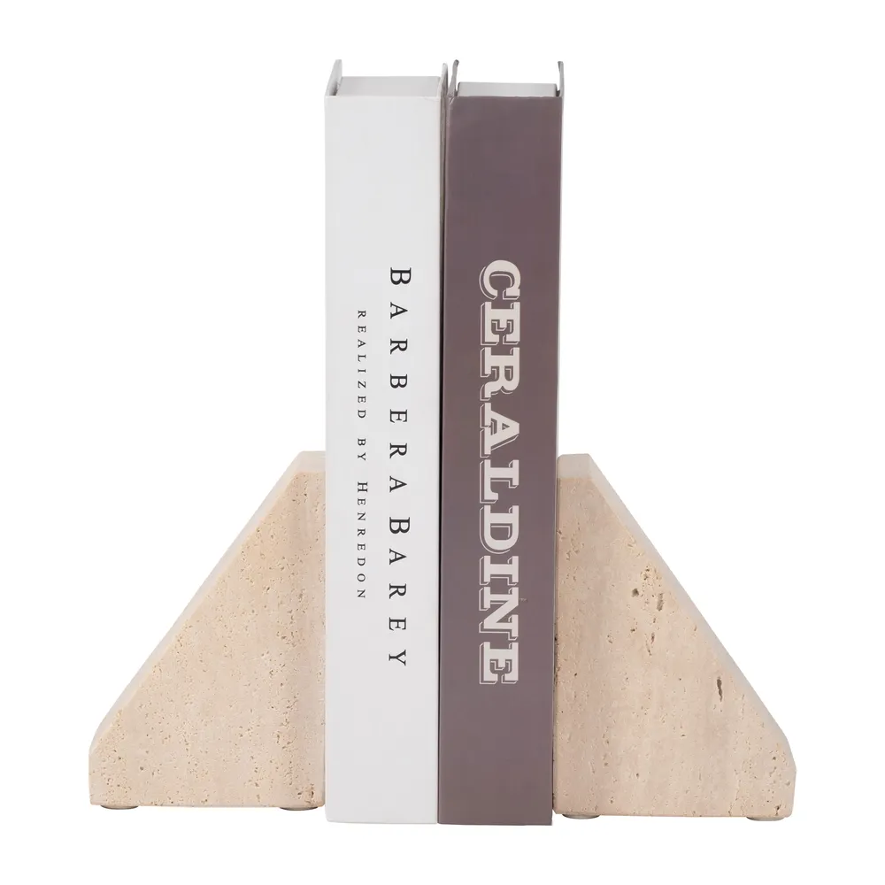 HOBARTBEACH SET OF 2 TAN BOOKENDS 6 (IN)
