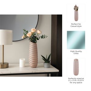 SAMSONWICK IVORY GLASS VASE 16 (IN) 10