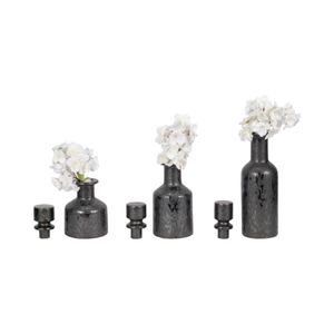 RAESIDE SET OF 3 BLACK VASES 15 (IN) 3